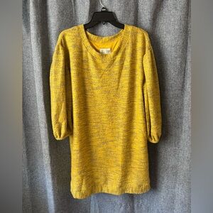 Anthropologie Mustard Yellow oversized Sweater